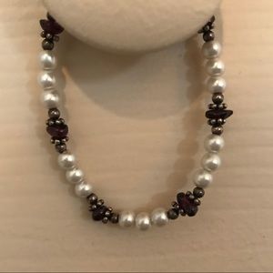 Pearl and Garnet Bracelet